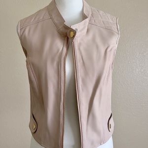 Cute cropped faux leather vest